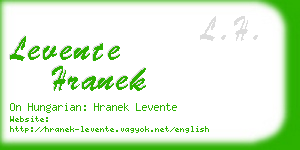 levente hranek business card